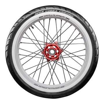 Avon Cobra Chrome 150/80R16 White Wall Front Tyre (71V Rating) AV91