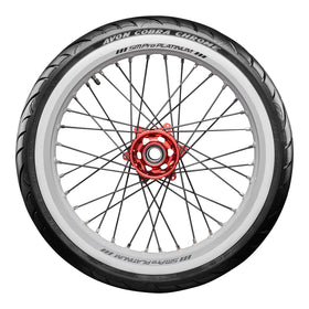 Avon Cobra Chrome 100/90-19 White Wall Front Tyre (57V Rating) AV91