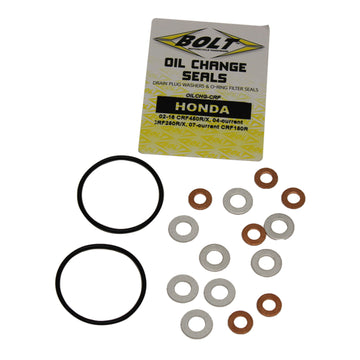 Bolt Oil Change Kit Honda CRF - O-Rings & Crush Washers