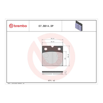 Brembo Prime Brake Pad Sinter Rear 07BB14SP