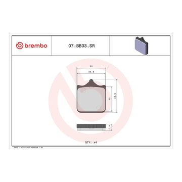Brembo Xtra Brake Pad Sinter Front 07BB33SR