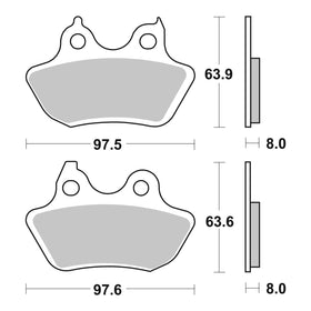 Brembo Prime Brake Pad Sinter Rear 07HD18SP