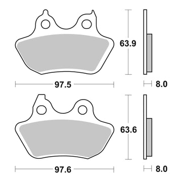 Brembo Prime Brake Pad Sinter Rear 07HD18SP