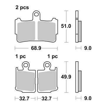 Brembo Prime Brake Pad Sinter Front 07HO37SA
