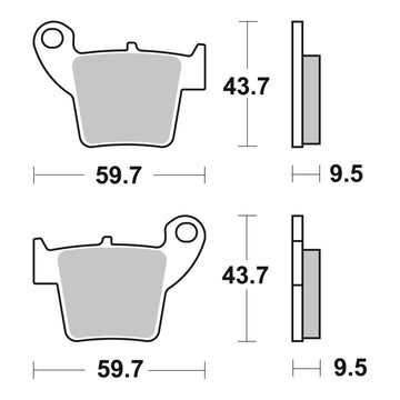 Brembo Prime Brake Pad Sinter Rear 07HO48SD
