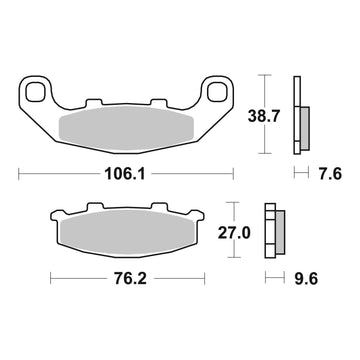Brembo Prime Brake Pad Sinter Rear 07KA11SP