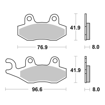 Brembo Prime Brake Pad Sinter Rear 07SU12SP