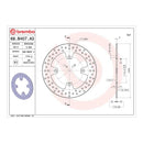 Brembo Prime Brake Disc Serie Oro Rear 68B407A3