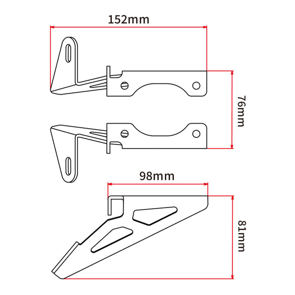 DRC Yamaha WR250R/X - Smoke Edge 2 Tail Light Holder Kit