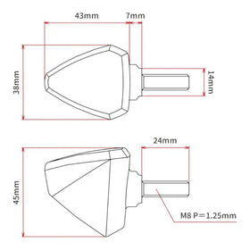 DRC 601 LED Flasher 12V - Orange (2 Pack)