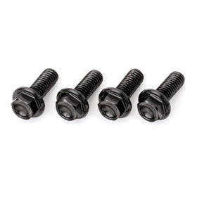 DRC Aluminium M6 Flange Bolts 20mm - Black (4 Pack)
