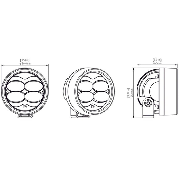 Denali D3 LED Fog Light - DataDim™ Technology - Single
