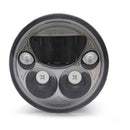 Denali M5 E-Mark LED Headlight Module - 5.75 Round, Black Chrome