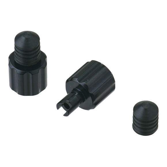 DRC Air Valve Caps with Valve Wrench (2 Pack) - Black
