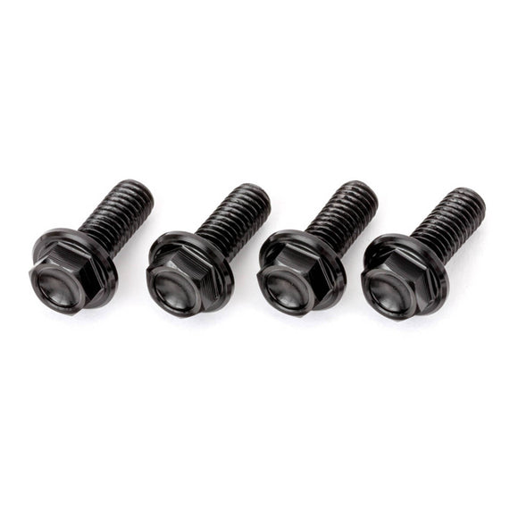 DRC Aluminium M6 Flange Bolts 20mm - Black (4 Pack)