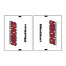 DRC Motion Front Fork Outer Decals- Showa - Clear/Red/Black