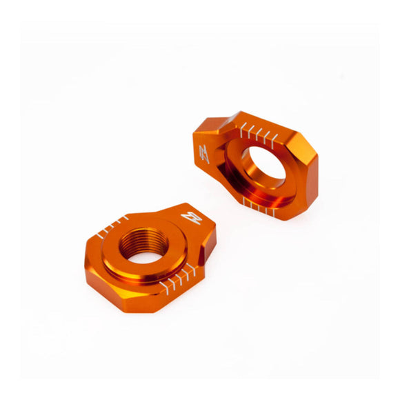 Zeta Rear Axle Block - KTM SX / SX-F (-'12), 85 SX, EXC - Orange