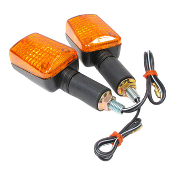 Whites Flasher Universal Long Mount Black (Pair) 12V-21W