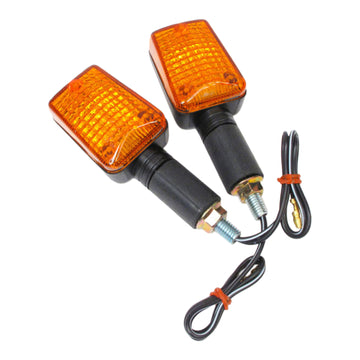 Whites Flasher Universal Long Mount Black (Pair) 12V-21W