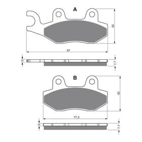 GOLDfren Brake Pads Off-Road Racing GF002 - K5 (PR46)