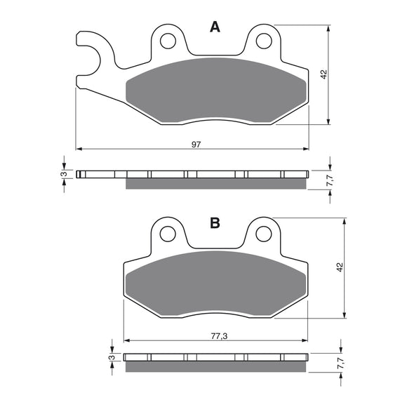 GOLDfren Brake Pads Off-Road Racing GF002 - K5 (PR46)