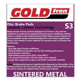 GOLDfren Brake Pads GF012 - S3