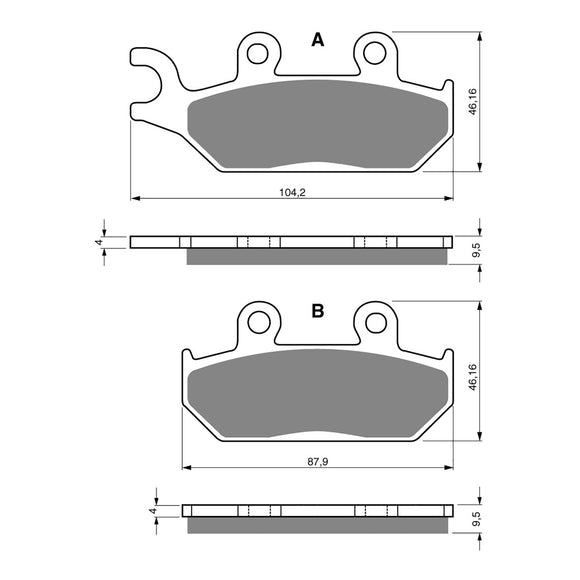 GOLDfren Brake Pads Sintered Sports GF033 - S3 (PR58)
