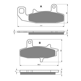 GOLDfren Brake Pads Sintered Sports GF036 - S3 (PH67)