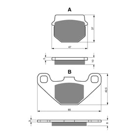 GOLDfren Brake Pads Off-Road Racing GF042 - K5 (PR23)