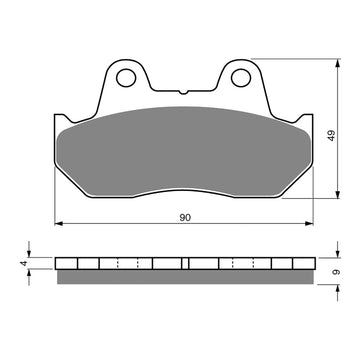 GOLDfren Brake Pads Sintered Sports GF049 - S3 (PH18)