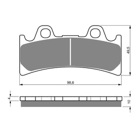 GOLDfren Brake Pads Sintered Sports GF054 - S3 (PH121)