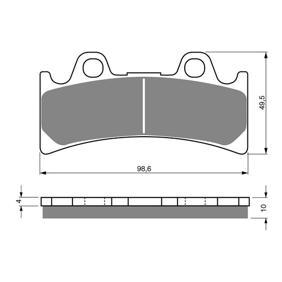 GOLDfren Brake Pads Sintered Sports GF054 - S3 (PH121)