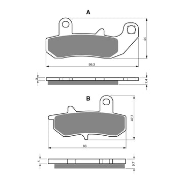 GOLDfren Brake Pads Sintered Sports GF065 - S3 (PH97)