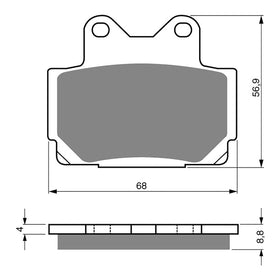 GOLDfren Brake Pads Sintered Sports GF067 - S3 (PH33)