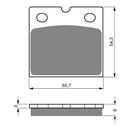 GOLDfren Brake Pads Sintered GF081 - S3 ( PH01 ) (Brembo F08)