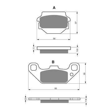 GOLDfren Brake Pads Off-Road Racing GF091 - K5 ( PR102 )