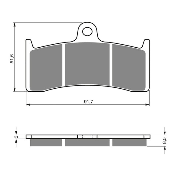 GOLDfren Brake Pads Sintered Sports GF126 - S3 ( PH230 )