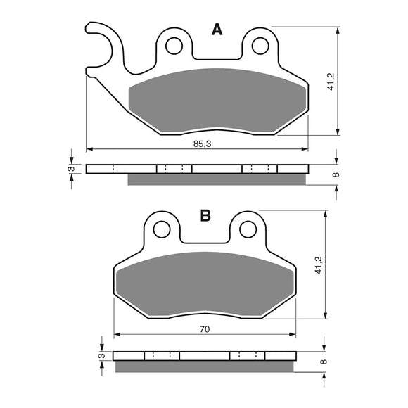 GOLDfren Brake Pads Sintered Sports GF174 - S3 ( PH250 )