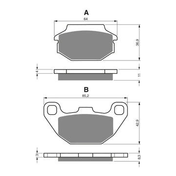 GOLDfren Brake Pads Off-Road Racing GF183 - K5 ( PR285 )