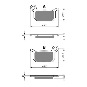 GOLDfren Brake Pads Off-Road Racing GF190 - K5 ( PR320 )