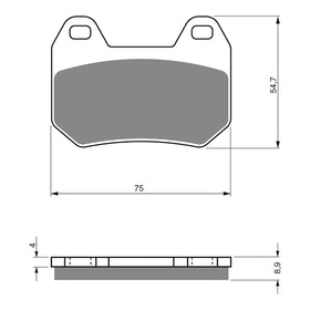 GOLDfren Brake Pads Sintered Sports GF195 - S3 ( PH281 )
