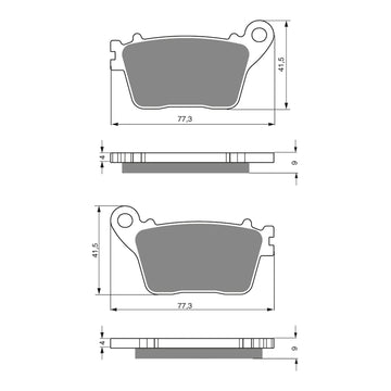GOLDfren Brake Pads Sintered Sports GF242 - S3 ( PH381 )