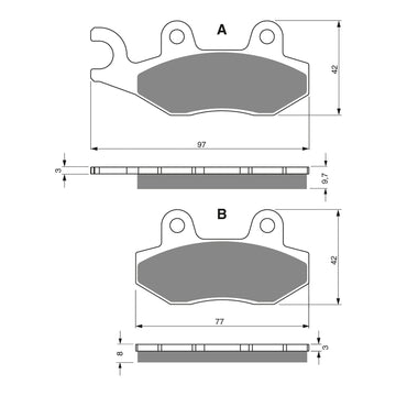 GOLDfren Brake Pads Sintered Sports GF247 - S3 ( PH251 )