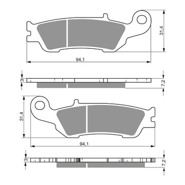 GOLDfren Brake Pads Off-Road Racing GF248 - K5 ( PR392 )