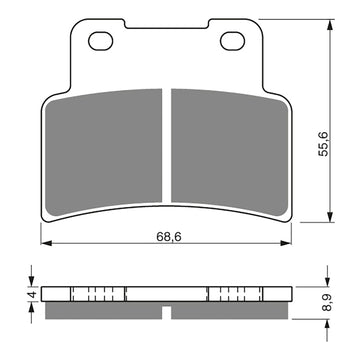 GOLDfren Brake Pads Sintered Sports GF251 - S3 ( P377 )