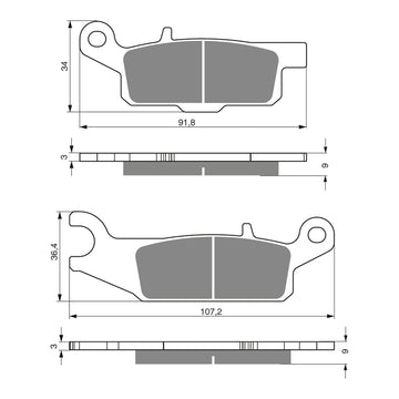 GOLDfren Brake Pads Off-Road Racing GF256 - K5 ( PR388 )