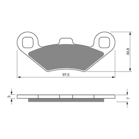 GOLDfren Brake Pads Off-Road Racing GF280 - K5 ( PR159 )