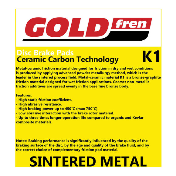 GOLDfren Brake Pads GF310 - K1