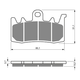 GOLDfren Brake Pads Sintered Sports GF328 - S3 ( PH461 )