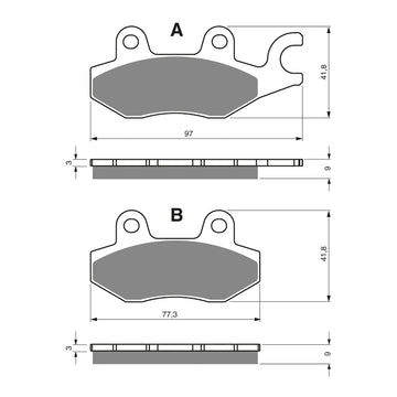GOLDfren Brake Pads Sintered Sports GF332 - S3 ( PH207 )